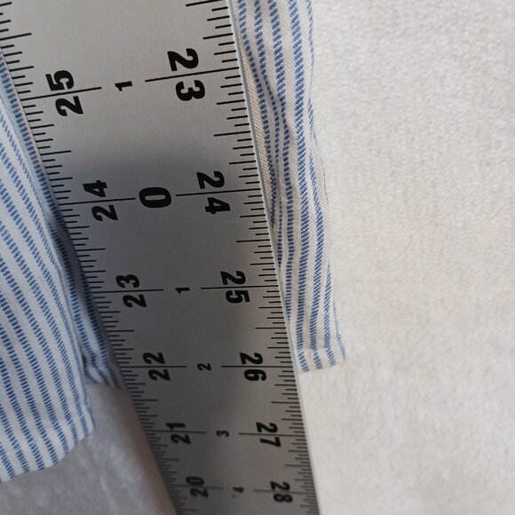 Japana, Palazzo Jumpsuit, S, Blue & White Stripe, Spaghetti Straps, Navy Trim - Picture 15 of 15